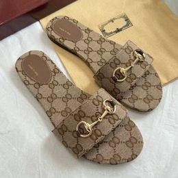 12A Designer sandals womens sandals slippers flip flops girls' summer beach slippers fashion brown flat slippers casual shoes Sandals designer women 2026 with box