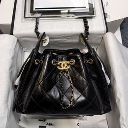 NEW designer bag luxury bag luxury high quality caviar sheepskin shoulder bag purse crossbody bag women diamond grid chain capacity bucket cowhide gold sac wallet