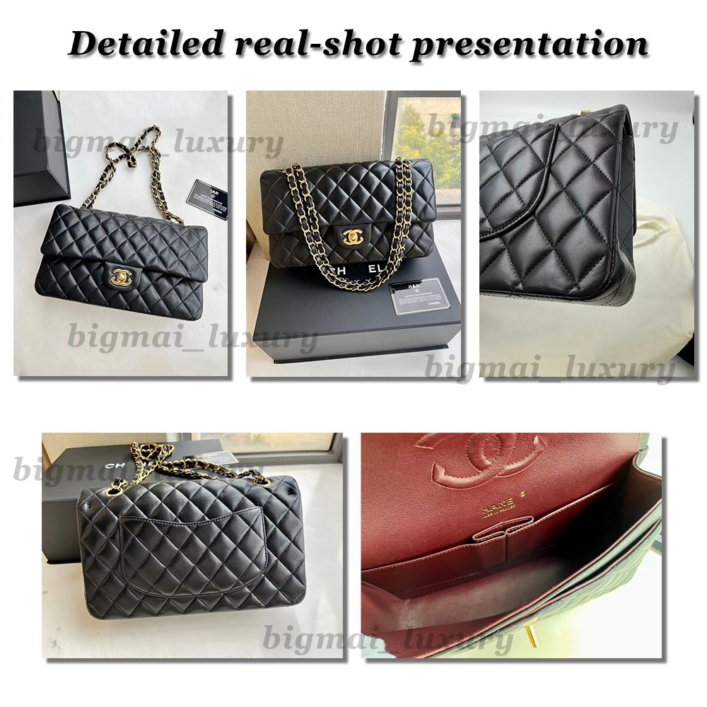 1:1 luxury Designer Bags 2026 Trends Caviar CF Women's Fashion bag Shoulder Bags Sheepskin luxury bag Fashion mini bag Classic tote bag Silver Gold Chain Leather bag