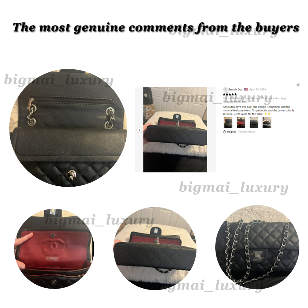 1:1 luxury Designer Bags 2026 Trends Caviar CF Women's Fashion bag Shoulder Bags Sheepskin luxury bag Fashion mini bag Classic tote bag Silver Gold Chain Leather bag